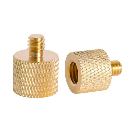 BEXIN 1/4 Inch Female to 3/8 Inch Male Tripod Adapter brass knurled connector for attaching camera to different tripod threads