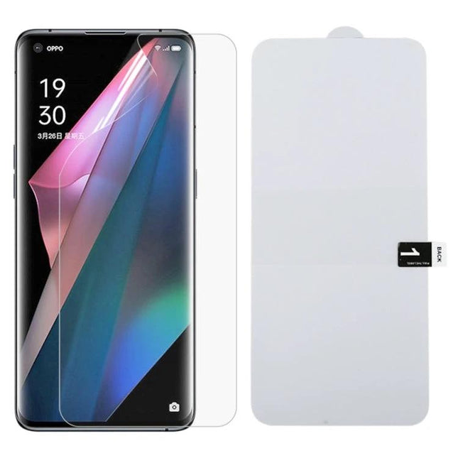 Hydrogel Screen Protector For Curved Smartphone Screens for OPPO Find X3 and Huawei P50 Series, clear edge-to-edge scratch protection