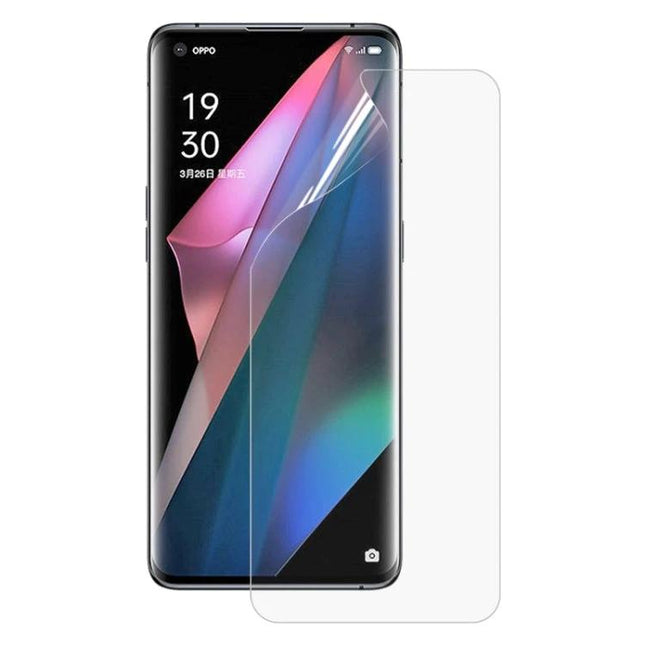 Hydrogel Screen Protector For Curved Smartphone Screens - clear edge-to-edge protector for OPPO Find X3 and Huawei P50, preserves touch and color
