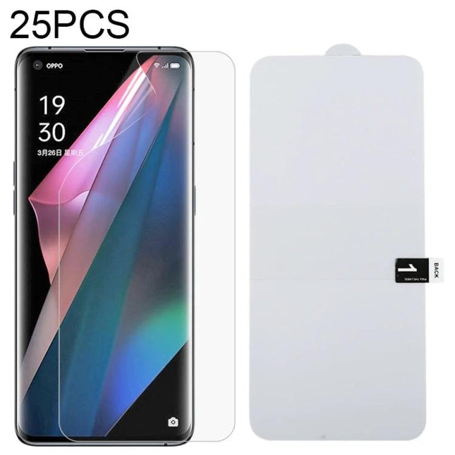 Hydrogel Screen Protector for OPPO and Huawei Devices, 25-Pack flexible bubble-free curved screen protectors on smartphone