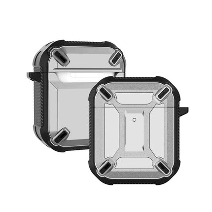 Protective Case for AirPods in Daily Travel and Commutes - rugged clear shell with carabiner loop for secure commuting and travel