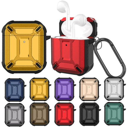 Protective Case for AirPods in Daily Travel and Commutes durable rugged colored AirPods case with carabiner for commute and travel