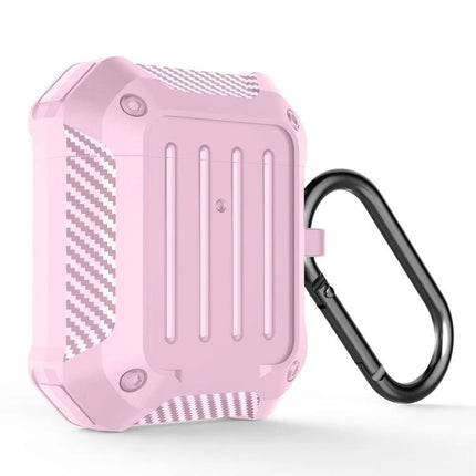 Durable Protective Case for AirPods in Daily Travel Essentials - pink dustproof case with carabiner hook for on-the-go charging and scratch protection