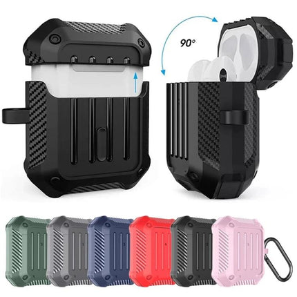 Durable Protective Case for AirPods in Daily Travel Essentials - rugged dustproof AirPods case with hook and charging access
