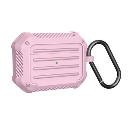 Durable Protective Case for AirPods in Daily Travel Essentials - pink dustproof AirPods case with carabiner hook