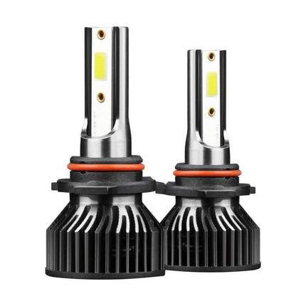 Car LED Headlights Waterproof For Reliable Night Driving - pair of 6000K COB bulbs, aluminum body, 50W per pair, waterproof design