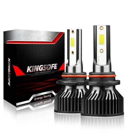 Car LED Headlights Waterproof For Reliable Night Driving - pair of waterproof 6000K COB aluminum LED headlight bulbs with box, 50W per pair, energy-saving