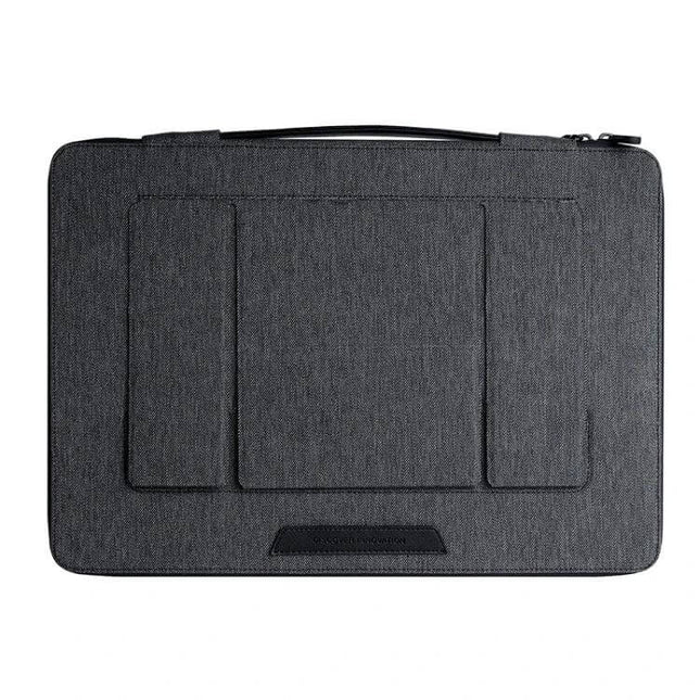 Nillkin Multifunctional Laptop Sleeve for Up to 16-Inch Devices in dark gray fabric with built-in stand and accessory pockets