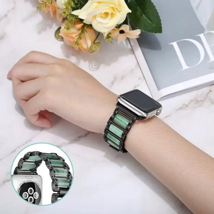 Emerald Stainless Steel Watch Band Fits Apple Watch 38-49mm