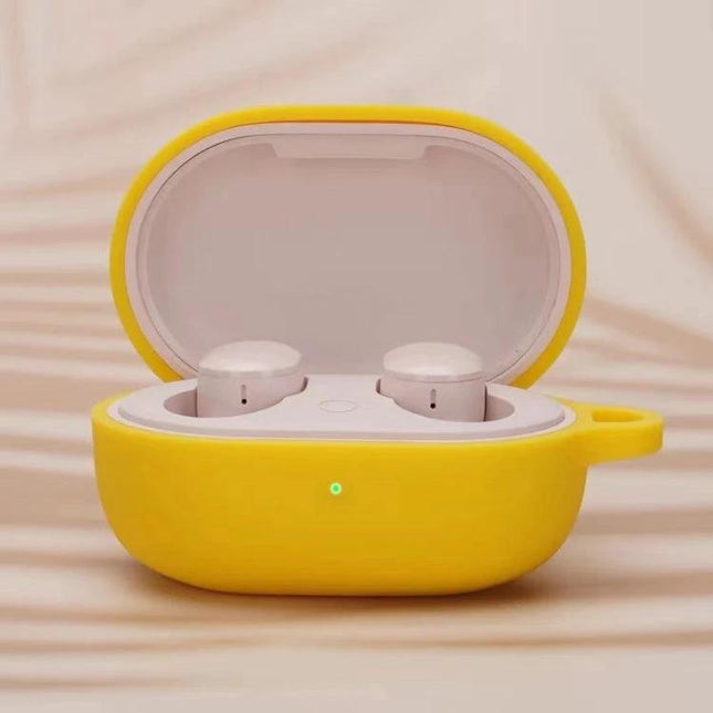 Protective Silicone Case for Xiaomi Earphones in Daily Use - yellow soft silicone cover protecting earbuds during commuting and workouts
