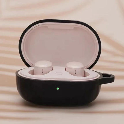 Protective Silicone Case for Xiaomi Earphones in Daily Use with black soft silicone cover protecting earbuds during commuting and workouts