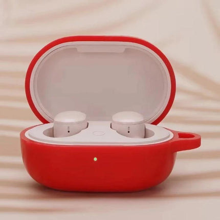 Protective Silicone Case for Xiaomi Earphones in Daily Use - red silicone cover protecting earbuds from sweat dust and minor drops