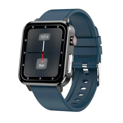 Essential Daily Companion for Health Awareness Monitoring - compact wearable smartwatch showing heart rate, steps and temperature tracking