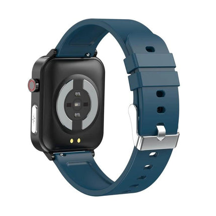 Essential Daily Companion for Health Awareness Monitoring smart wearable wrist device measuring heart rate and temperature in compact blue band