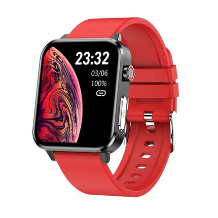 Essential Daily Companion for Health Awareness Monitoring - red smartwatch wearable tracking heart rate and temperature