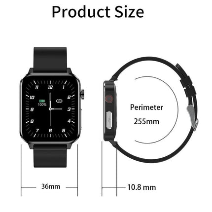 Essential Daily Companion for Health Awareness Monitoring - compact wearable health tracker watch showing 36mm face, 10.8mm thickness, 255mm perimeter