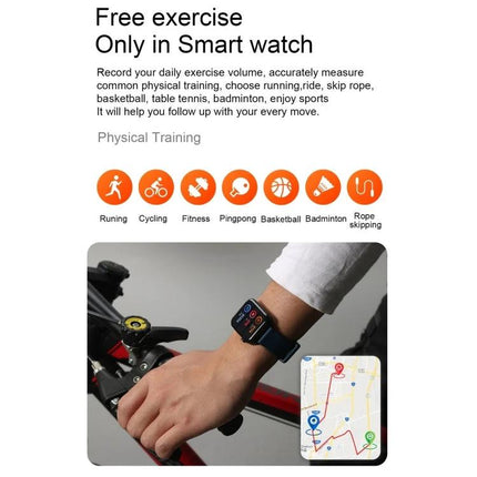 Leather Strap Smart Watch for Daily Health Tracking with cycling and map integration on wrist