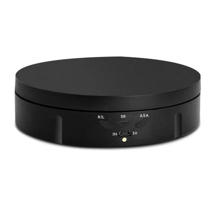USB Electric Rotating Turntable for Photography Displays - black USB-powered 360° rotating display turntable for jewelry and product photography