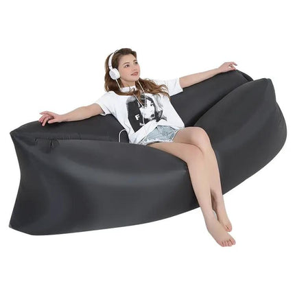 Outdoor Portable Inflatable Beach Sofa 200x70cm Green