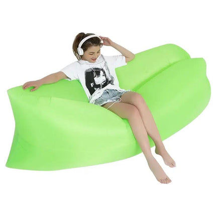 Outdoor Portable Inflatable Beach Sofa 200x70cm Green