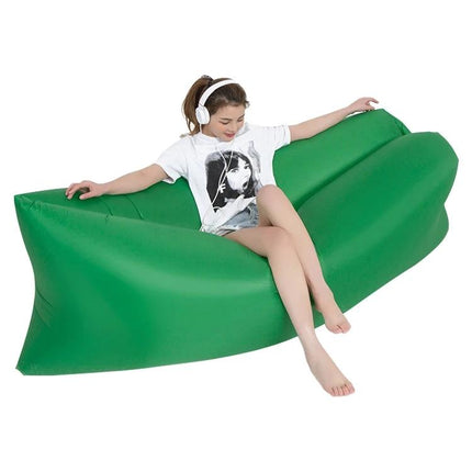 Outdoor Portable Inflatable Beach Sofa 200x70cm Green