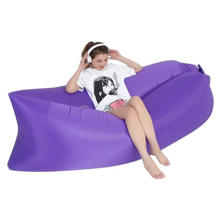 Outdoor Portable Inflatable Beach Sofa 200x70cm Green