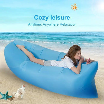 Outdoor Portable Inflatable Beach Sofa 200x70cm Green