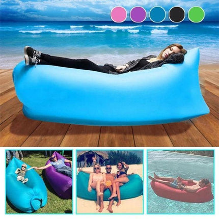 Outdoor Portable Inflatable Beach Sofa 200x70cm Green