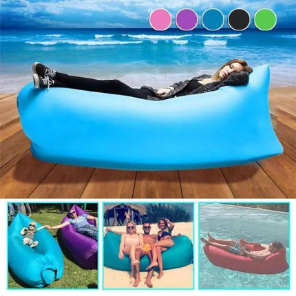 Outdoor Portable Inflatable Beach Sofa 200x70cm Green