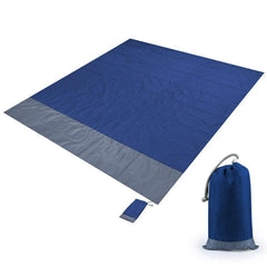 Manta de picnic impermeable con bolsillo - 2,1 x 2 m - Alfombra portátil a cuadros para exteriores para acampar y playa