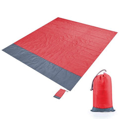 Manta de picnic impermeable con bolsillo - 2,1 x 2 m - Alfombra portátil a cuadros para exteriores para acampar y playa