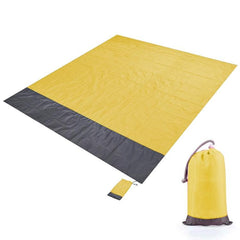 Manta de picnic impermeable con bolsillo - 2,1 x 2 m - Alfombra portátil a cuadros para exteriores para acampar y playa