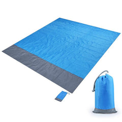 Manta de picnic impermeable con bolsillo - 2,1 x 2 m - Alfombra portátil a cuadros para exteriores para acampar y playa