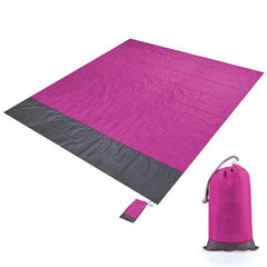 Manta de picnic impermeable con bolsillo - 2,1 x 2 m - Alfombra portátil a cuadros para exteriores para acampar y playa