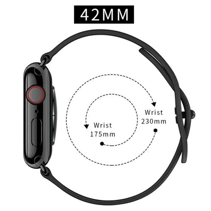 Double Hole Leather Watch Band Compatible With Apple Watch