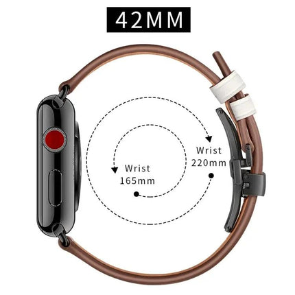 Leather Replacement Watch Band For Apple Watch 42/44mm