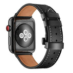 Black Buckle For Apple Watch Series 7 45mm / 6 & SE & 5 & 4 44mm / 3 & 2 & 1 42mm / Black