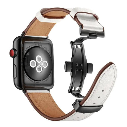 Genuine Leather Butterfly Buckle Apple Watch Bands 38/40mm