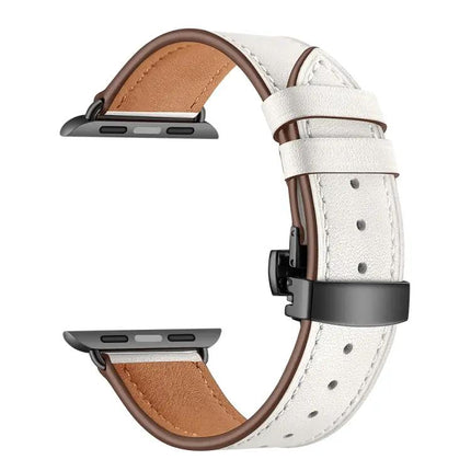 Genuine Leather Butterfly Buckle Apple Watch Bands 38/40mm