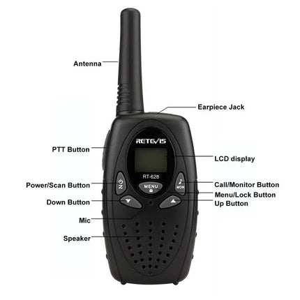 Retevis RT628 Kids' Handheld Walkie Talkie for Family Use