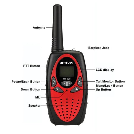 Retevis RT628 Kids' Handheld Walkie Talkie for Family Use