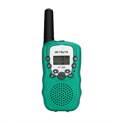 RETEVIS RT388 Children's Handheld Walkie Talkie for Playtime Communication - green kid-friendly two-way radio with antenna