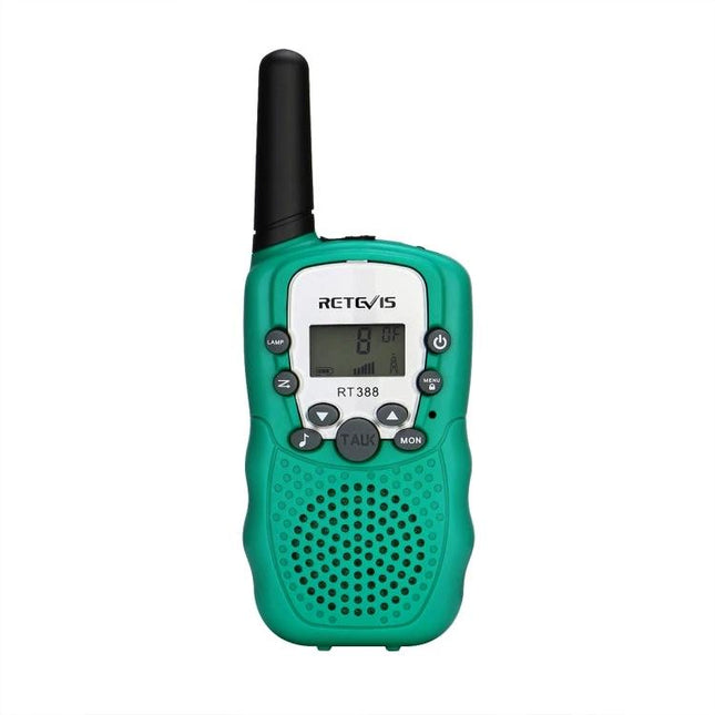 RETEVIS RT388 Children's Handheld Walkie Talkie for Playtime Communication - green kid-friendly two-way radio with antenna
