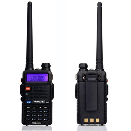 RETEVIS Handheld Walkie Talkie for Everyday Communication Use - dual-band portable two-way radio with LCD and long antenna