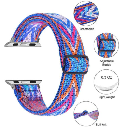 Elastic Adjustable Watch Band For Apple Watch Sizes 38-49mm