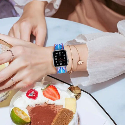Elastic Adjustable Watch Band For Apple Watch Sizes 38-49mm