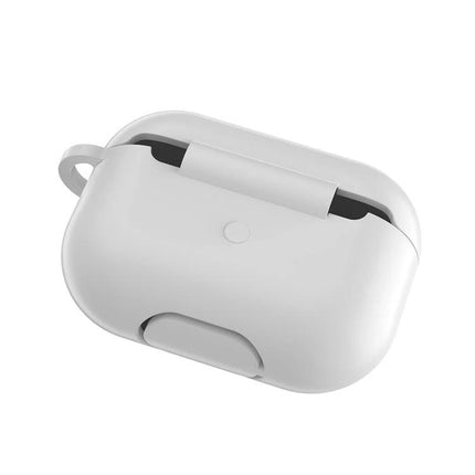 Protective Silicone Case for AirPods with Hook for Daily Use white slim 360-degree coverage dust and drop protection