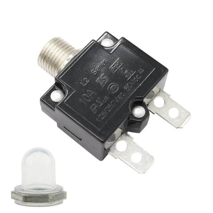 Car DC Breaker With Waterproof Cover For Vehicle Electronics compact 3/8" mount circuit protection with waterproof cover for automotive, marine, industrial use