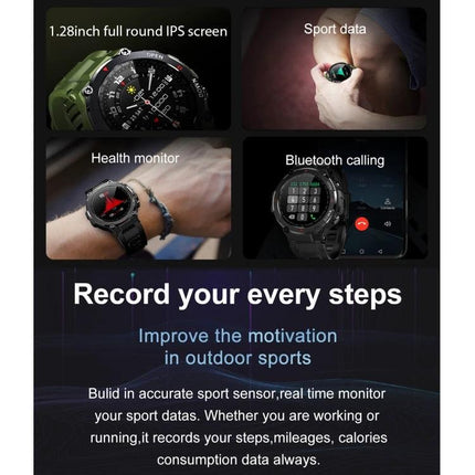 Daily Smart Watch for Health Tracking in Everyday Life - round IPS screen, heart rate, step counter, sport data and Bluetooth calling