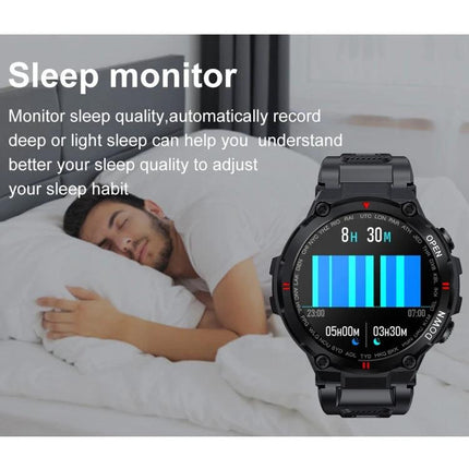 Daily Smart Watch for Health Tracking in Everyday Life showing sleep monitoring screen and man sleeping